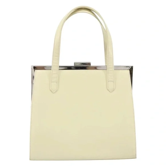 Yves Saint Laurent Cream Leather Hand Bag - Picture 2 of 12